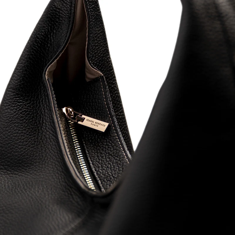 Isabel Bernard Honoré Grace sac bandoulière en cuir noir de veau IB25093-001
