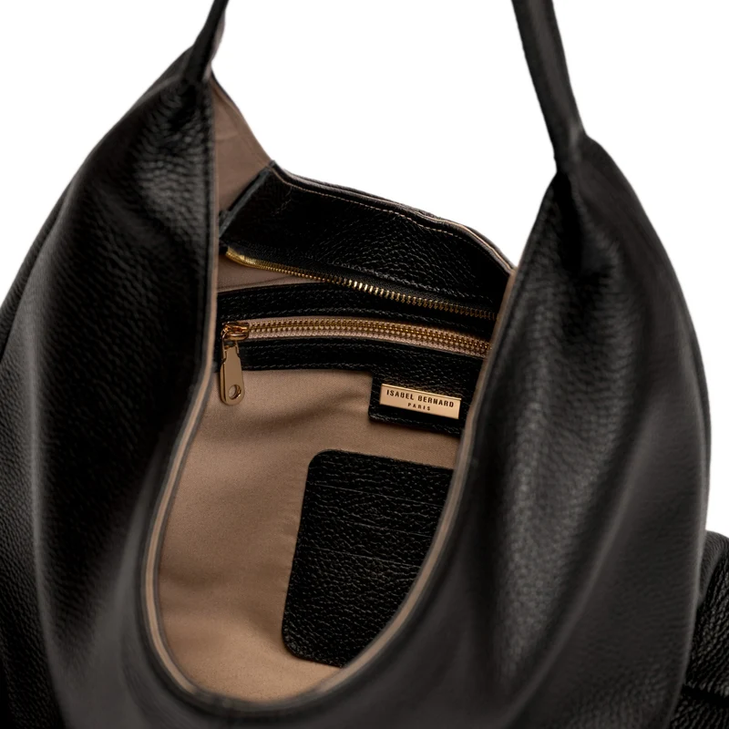 Isabel Bernard Honoré Grace sac bandoulière en cuir noir de veau IB25093-001