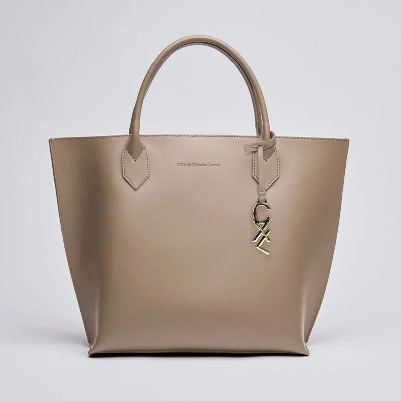Sac cabas George V en cuir de veau italien avec pochette amovible