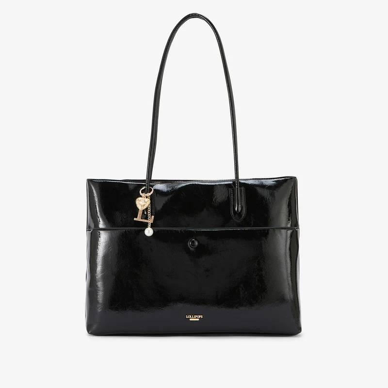 Grand sac shopper noir Rosario