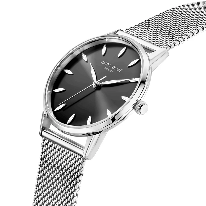 Parte Di Me Orologio montre ronde femme argenté et noir PDM09056