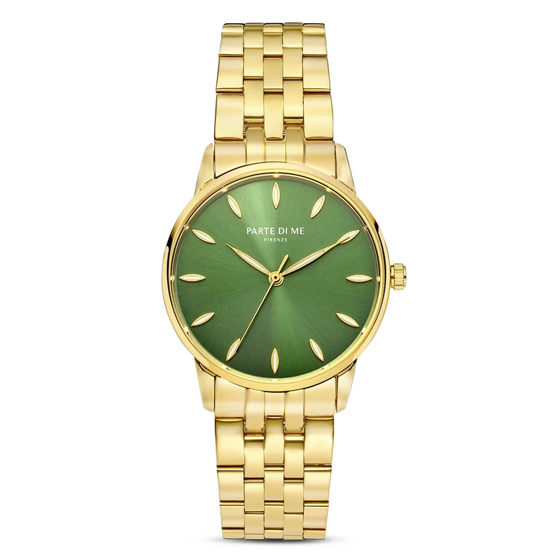 Parte Di Me Orologio montre ronde femme doré et vert PDM09046