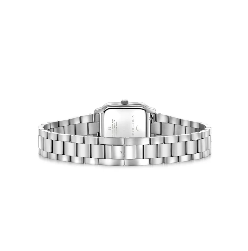 Violet Hamden Dawn Base Montre Carrée Femme Argentée et Verte VH09035