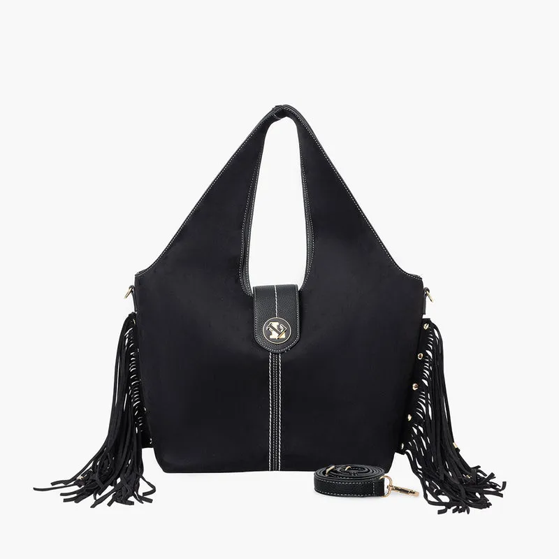 Grand sac shopper noir Sammy