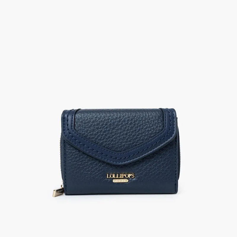 Portefeuille bleu marine Sham