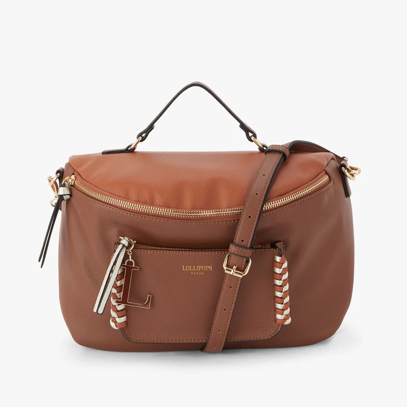 Grand sac porté épaule camel Oudry