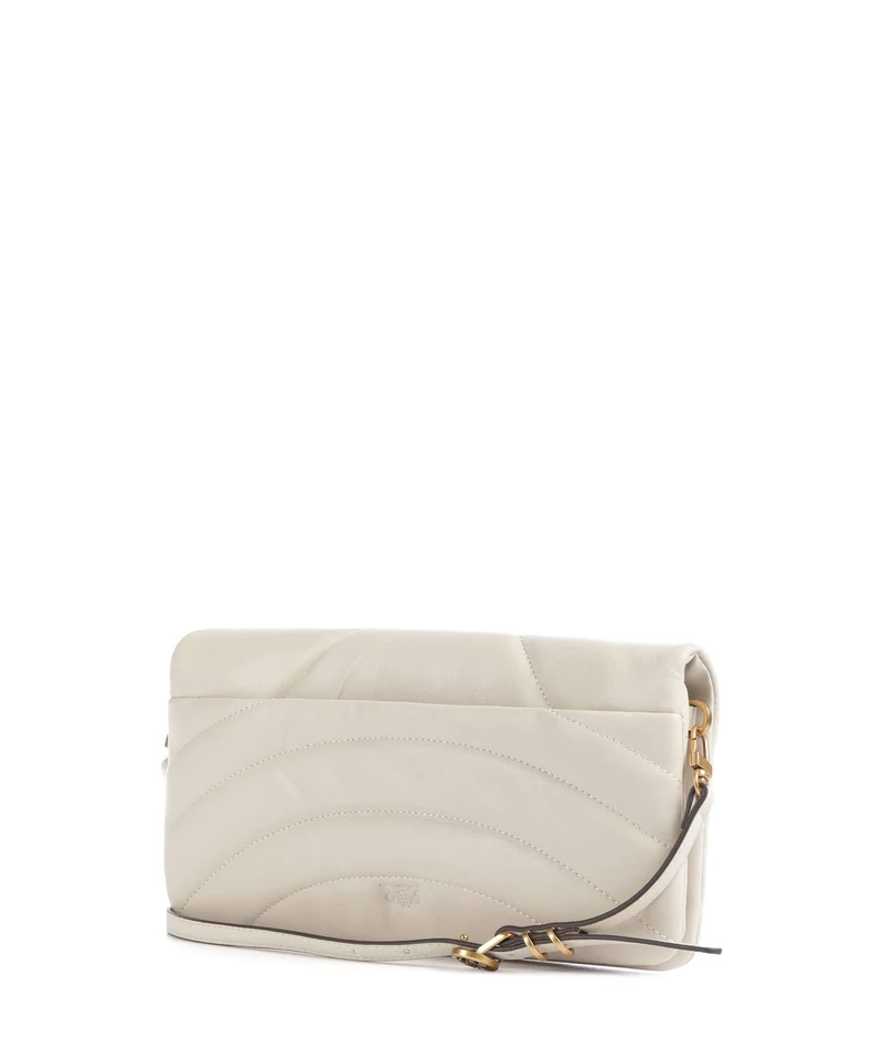 Pinko Click Horizontal Classic Sac bandoulière bianco seta/antique gold