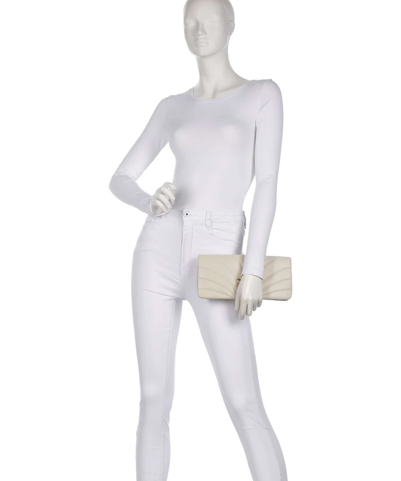 Pinko Click Horizontal Classic Sac bandoulière bianco seta/antique gold