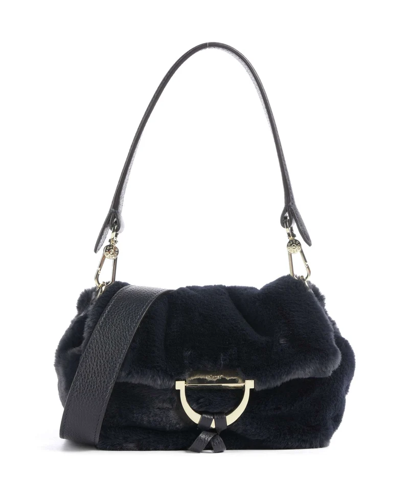 Abro Eco Fur Temi Small Sac porté épaule navy