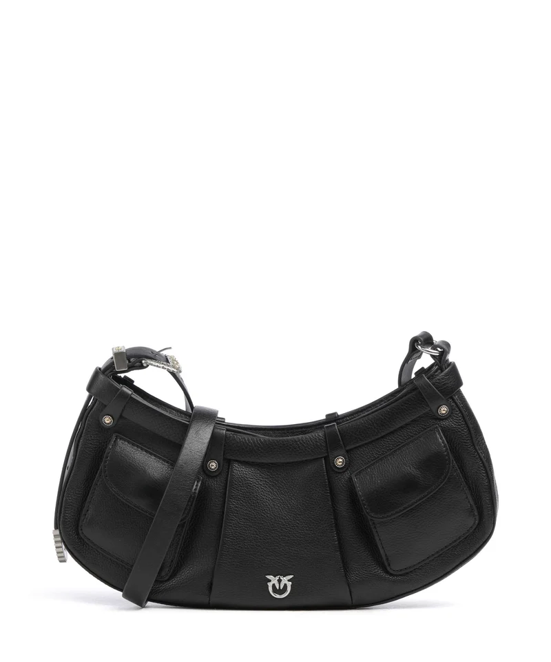 Pinko Pocket Mini Sac porté épaule nero limousine/mix gold