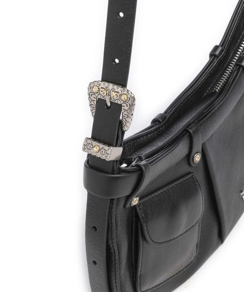 Pinko Pocket Mini Sac porté épaule nero limousine/mix gold