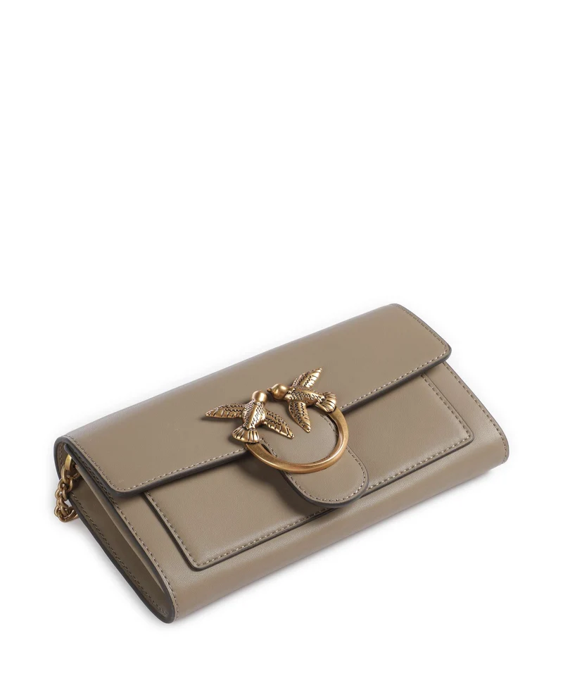 Pinko Love One Portefeuille grigio talpa/antique gold