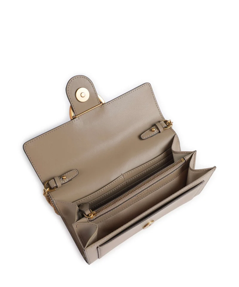 Pinko Love One Portefeuille grigio talpa/antique gold
