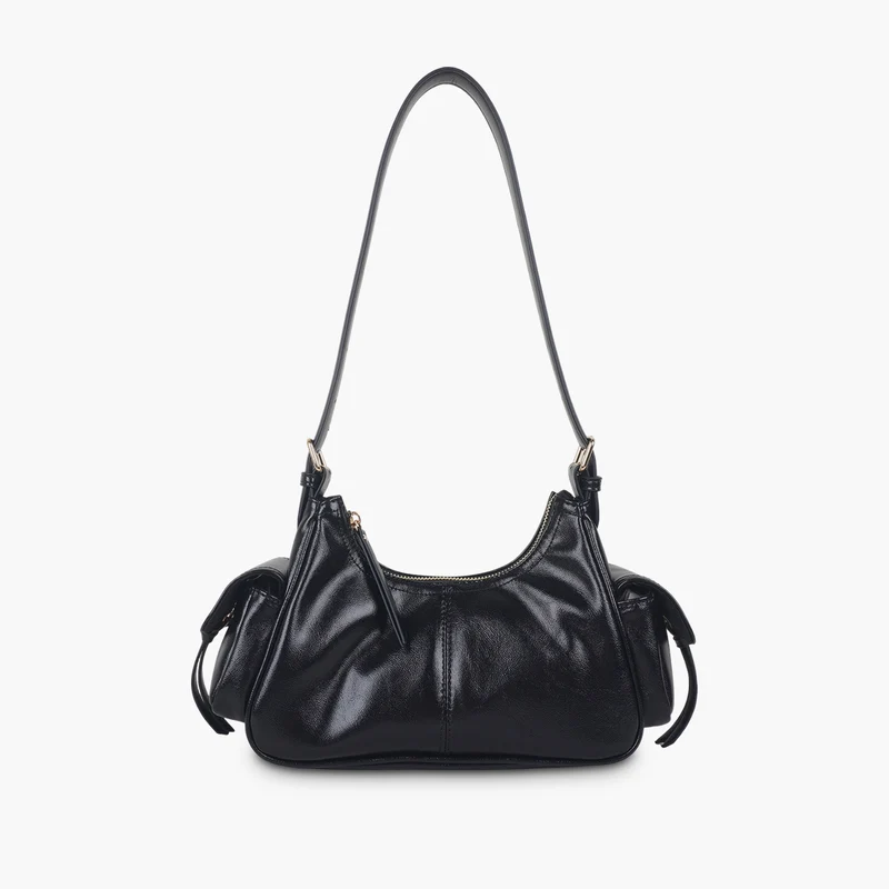 Sac porté épaule noir à poches