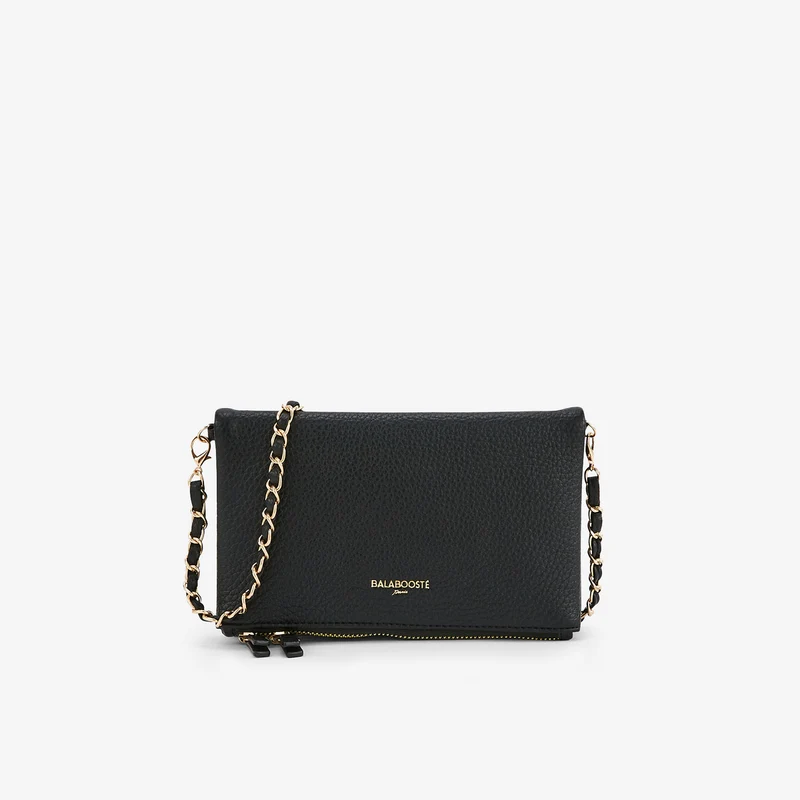 Pochette de voyage noire effet grainé
