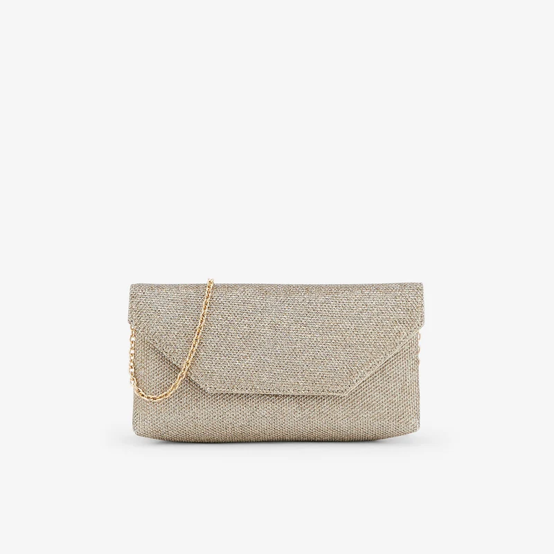 Pochette brillante dorée