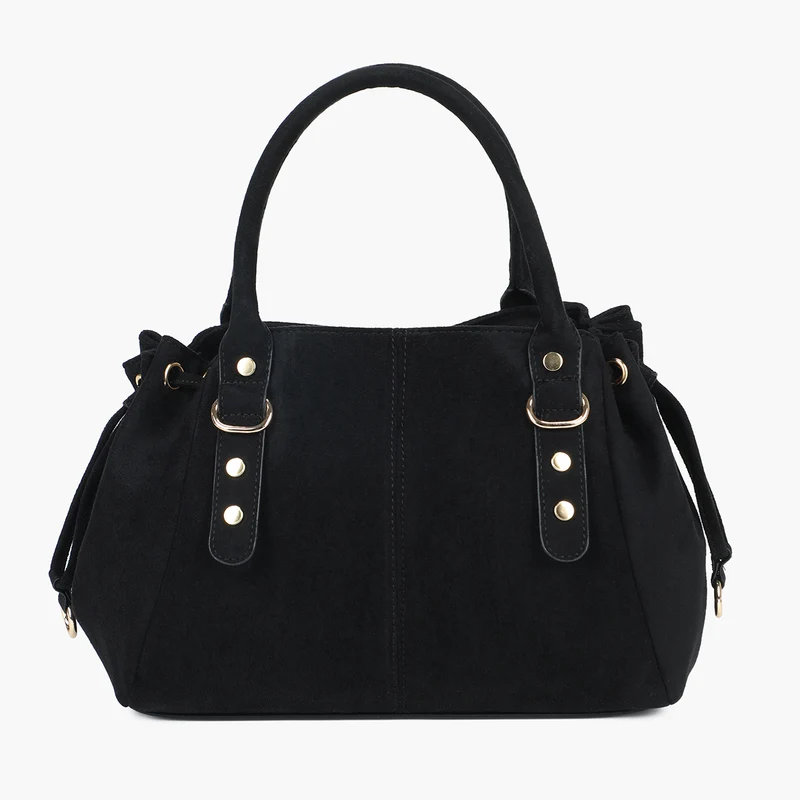 Sac bowling en suédine noire