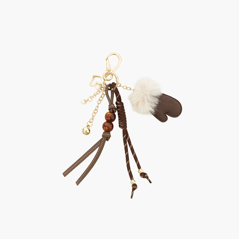 Bijoux de sac moufle marron