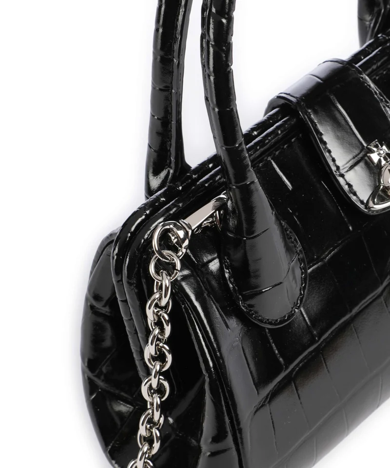 Vivienne Westwood Pamela Embossed Croc Small Sac bandoulière black