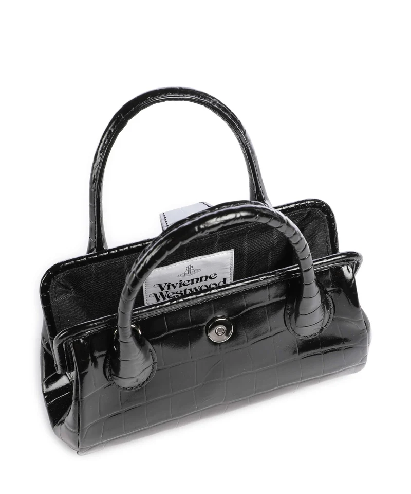 Vivienne Westwood Pamela Embossed Croc Small Sac bandoulière black