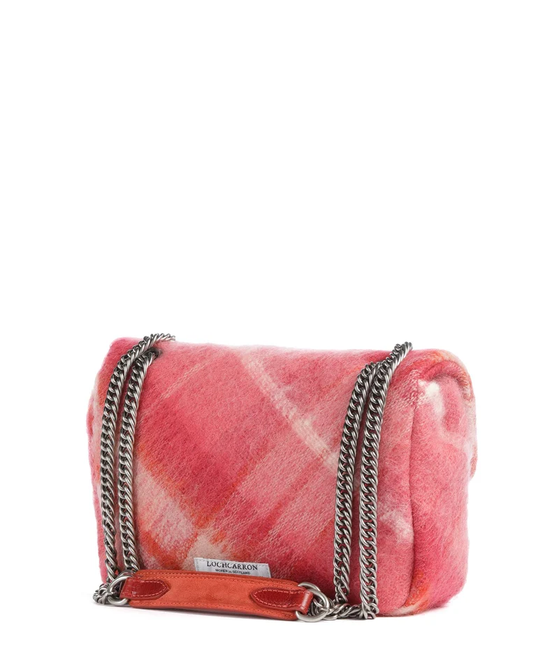 Vivienne Westwood Anita Tartan Mohair M Sac porté épaule fraser pink