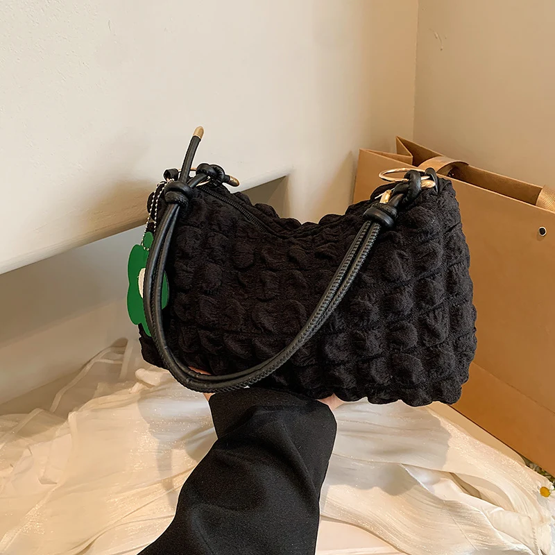 Bubble Flower Cylindrical Handbag for Women