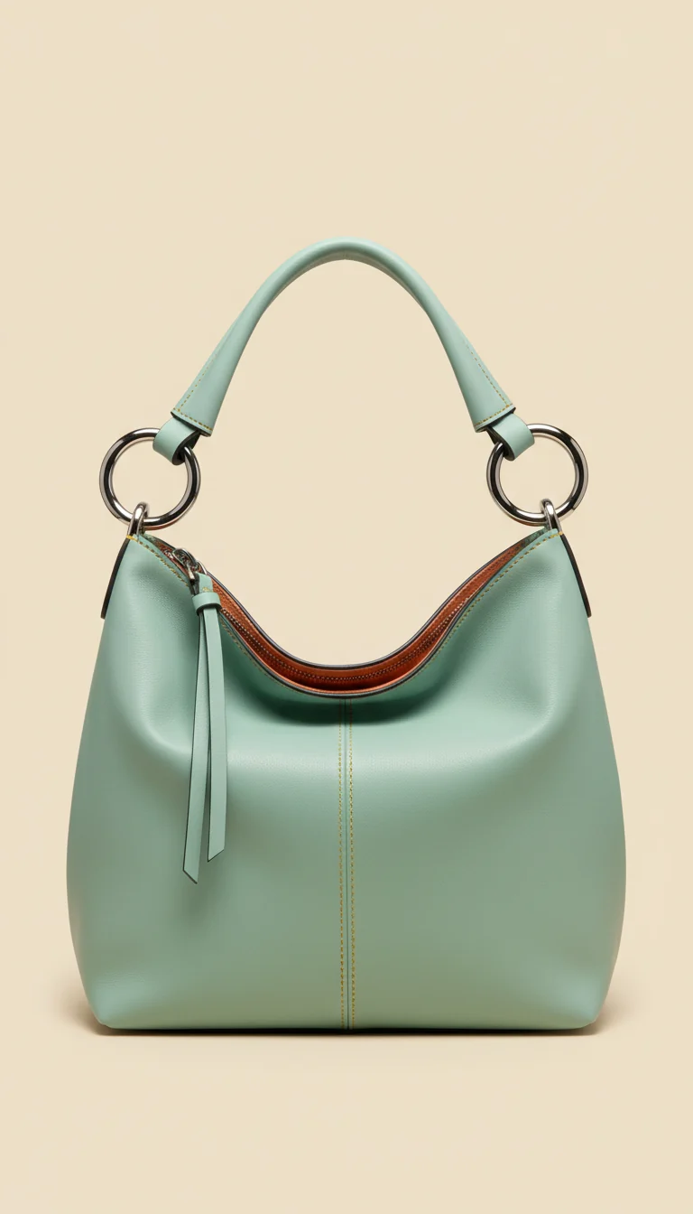 Canvas Hobo with Bold Contrast Trim
