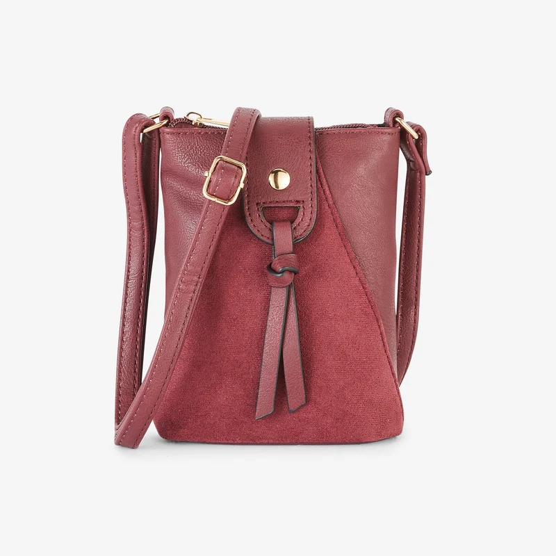 Pochette de téléphone bi matière rouge