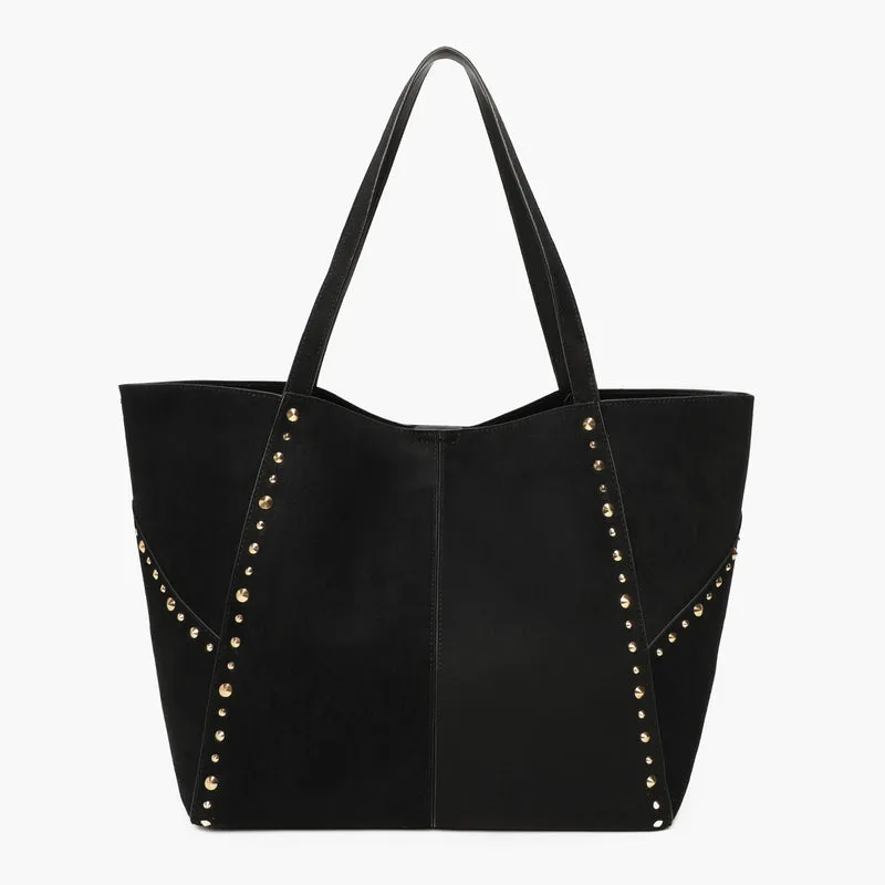 Sac cabas en suédine noir