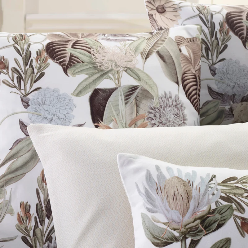 Taie(s) d'oreiller satin de coton - Garden taupe