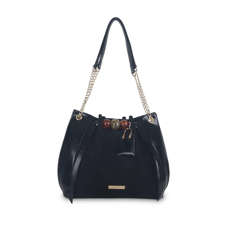 Sac shopper M noir Tarick
