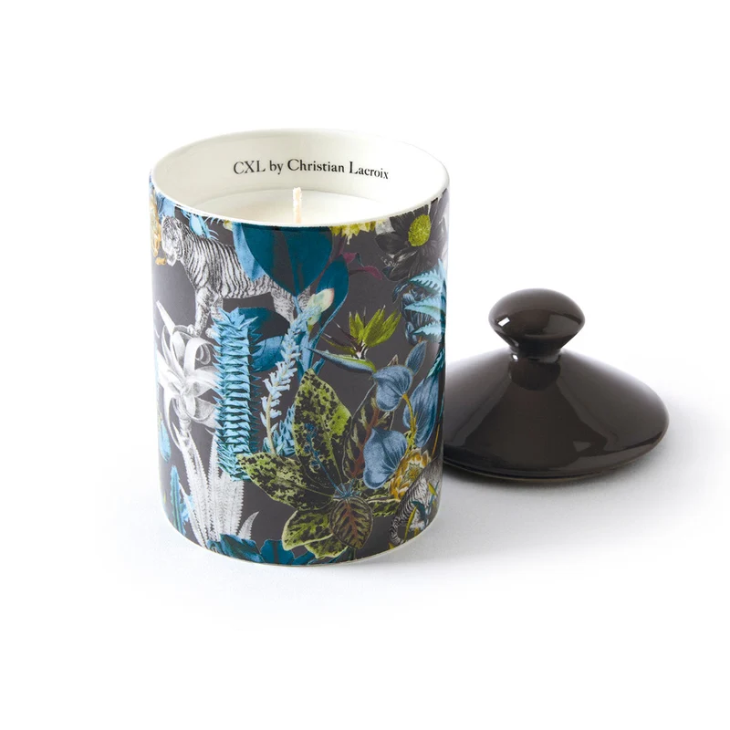 Bougie parfumée en pot de porcelaine Jasmin & Ylang Zanzibar Gris foncé - 315 g