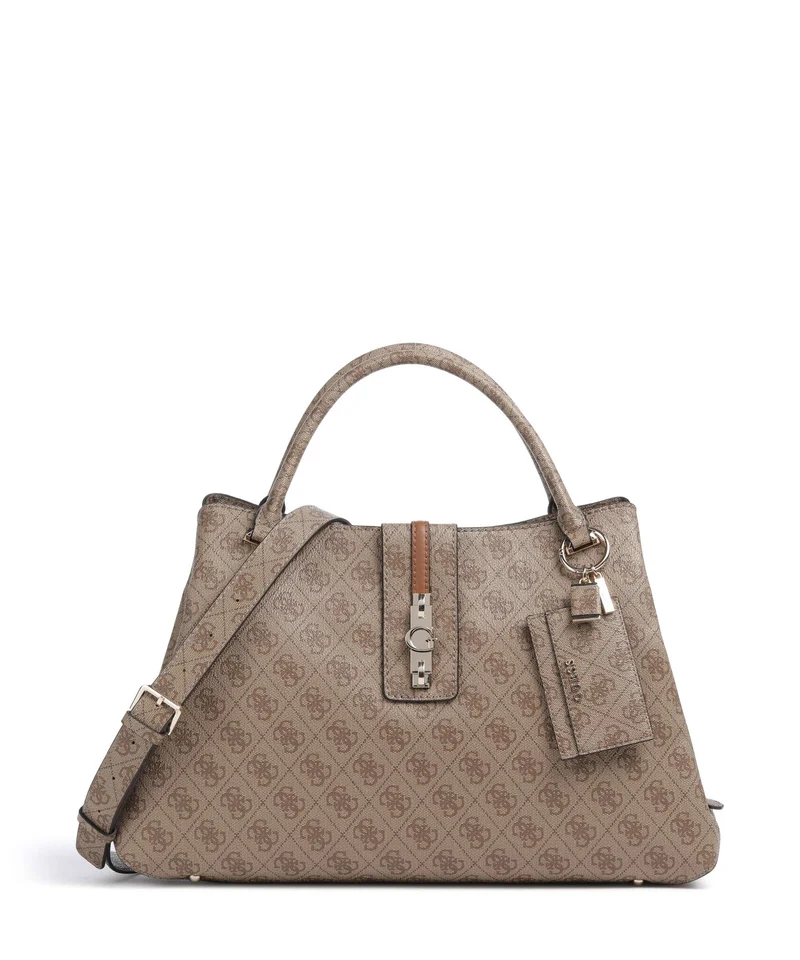 Guess Yvonne Girlfriend Logo Sac à main latte logo