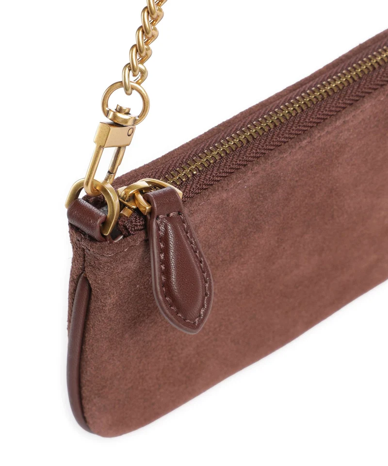 Pinko Flat Horizontal Sac porté épaule castano intenso/antique gold