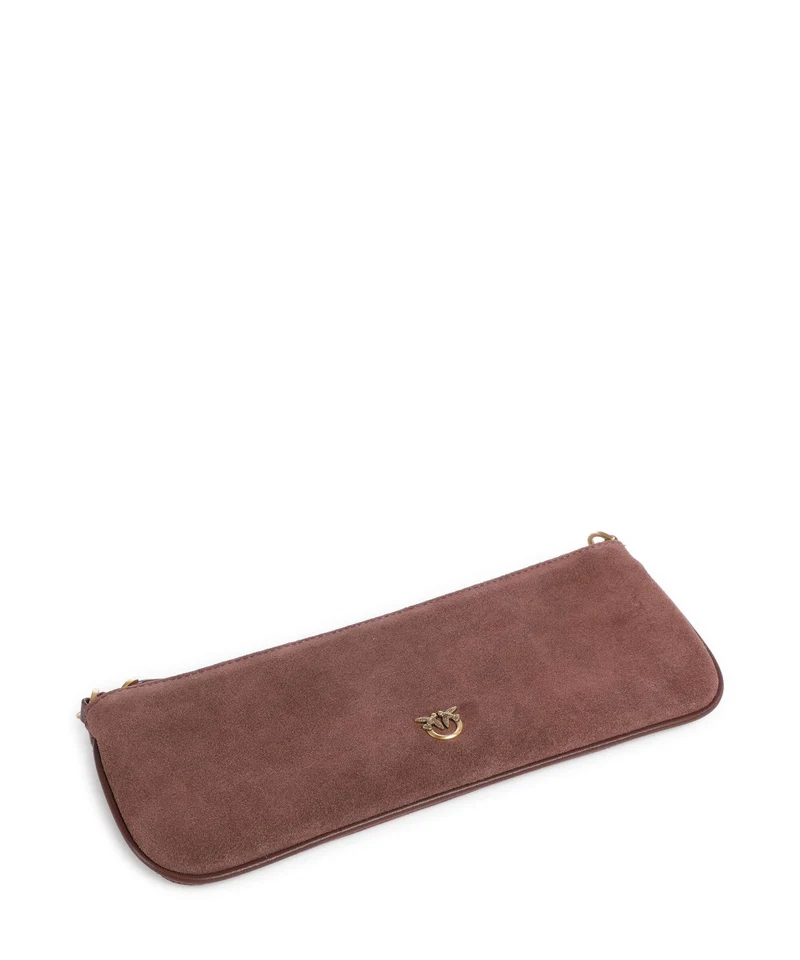 Pinko Flat Horizontal Sac porté épaule castano intenso/antique gold