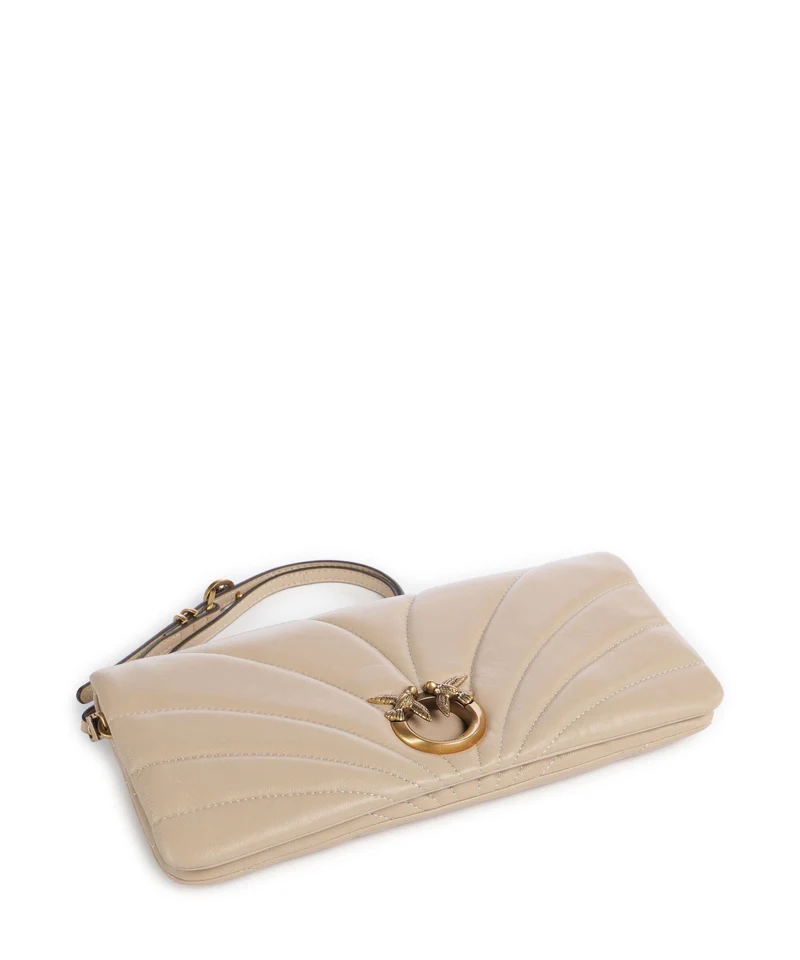 Pinko Click Horizontal Classic Sac bandoulière beige/grigio fumo/antique gold