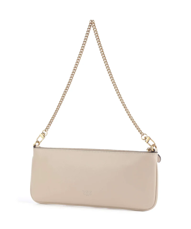 Pinko Flat Horizontal Sac porté épaule beige/grigio fumo/antique gold