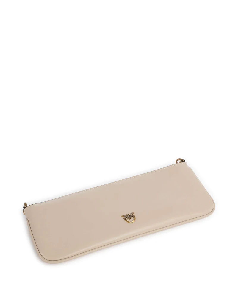 Pinko Flat Horizontal Sac porté épaule beige/grigio fumo/antique gold