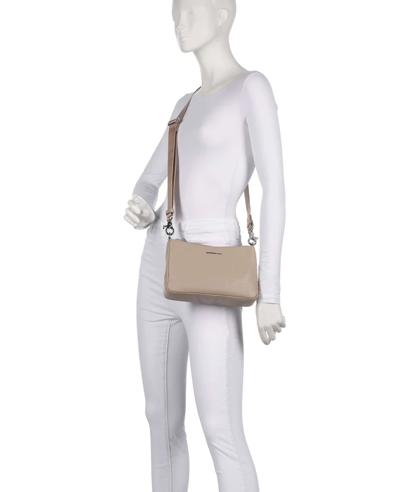 Mandarina Duck Mellow Leather Sac bandoulière warm taupe