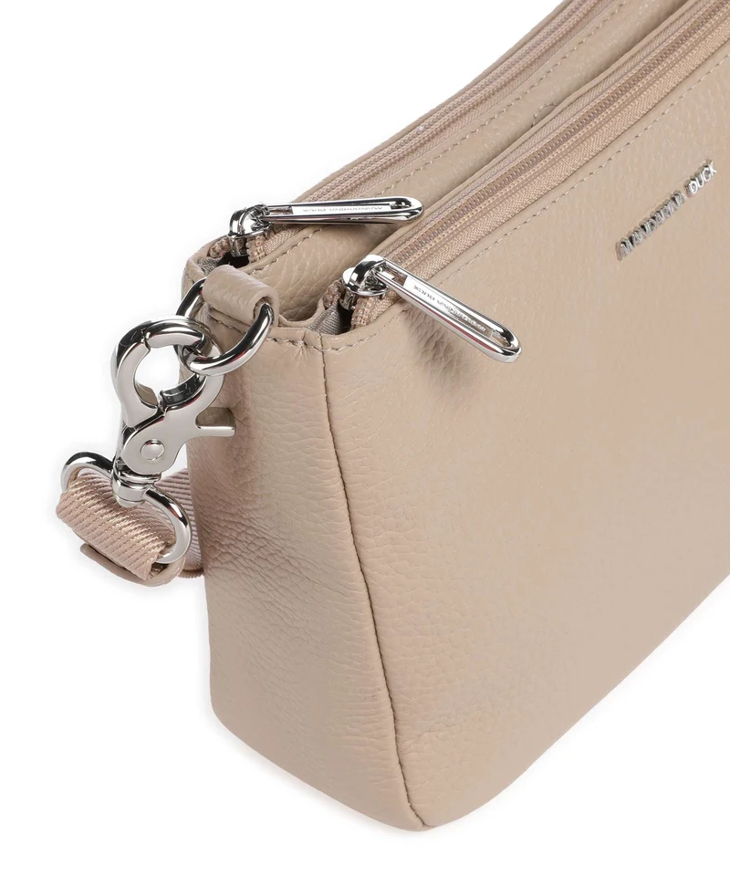 Mandarina Duck Mellow Leather Sac bandoulière warm taupe