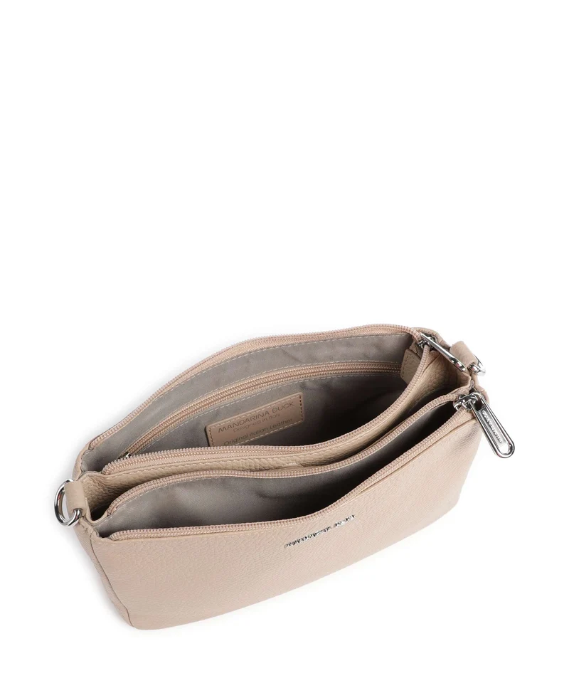 Mandarina Duck Mellow Leather Sac bandoulière warm taupe