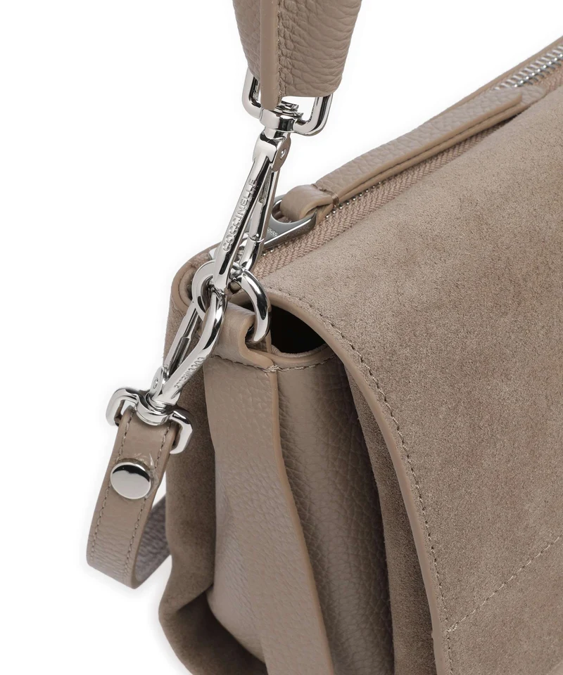 Coccinelle Boheme Suede Sac porté épaule warm taupe