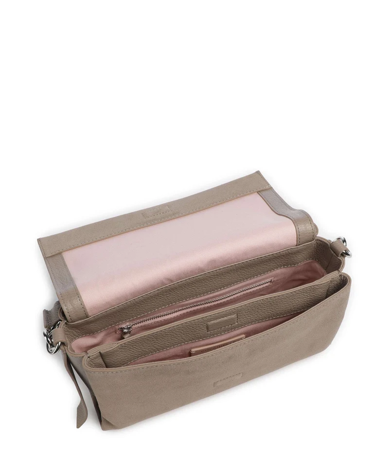 Coccinelle Boheme Suede Sac porté épaule warm taupe