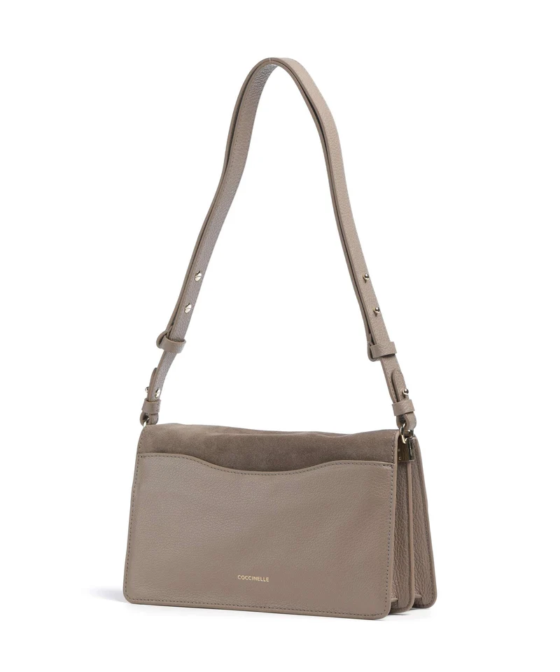 Coccinelle C-Me Softy Suede Sac porté épaule warm taupe