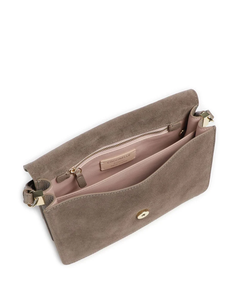 Coccinelle C-Me Softy Suede Sac porté épaule warm taupe