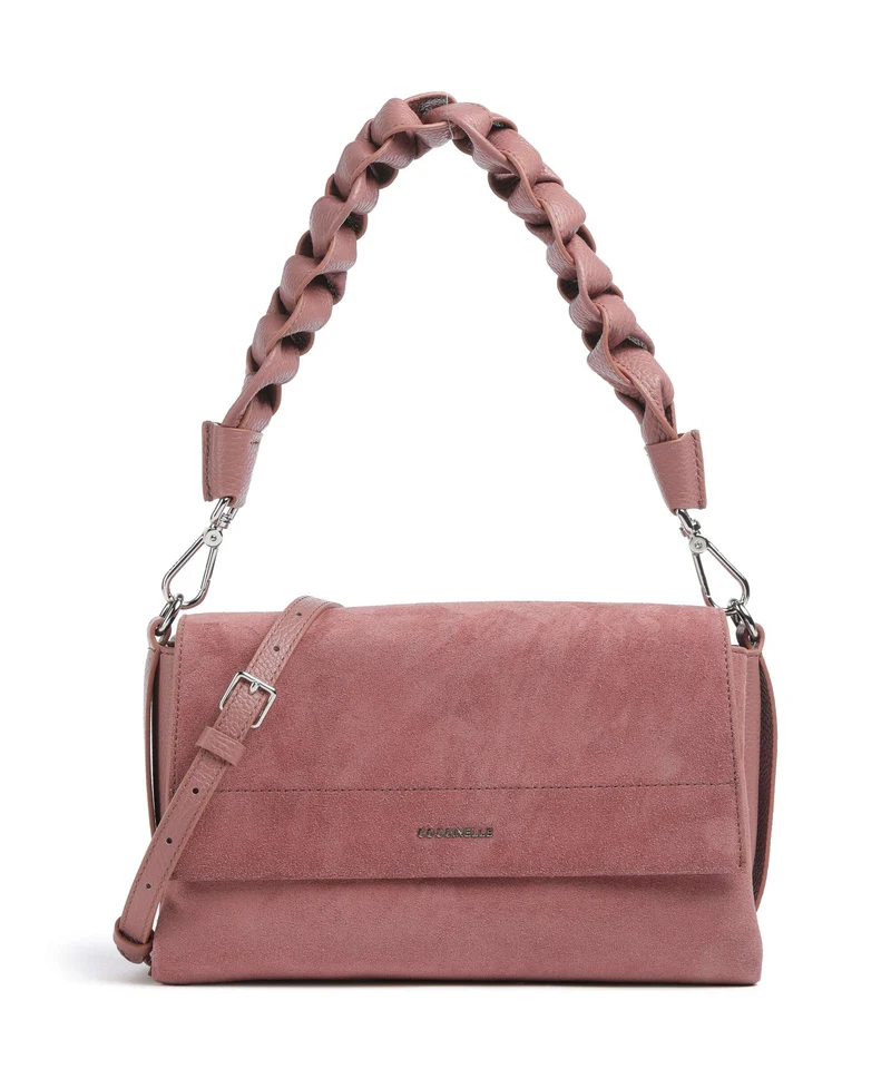 Coccinelle Boheme Suede Sac porté épaule winter rose
