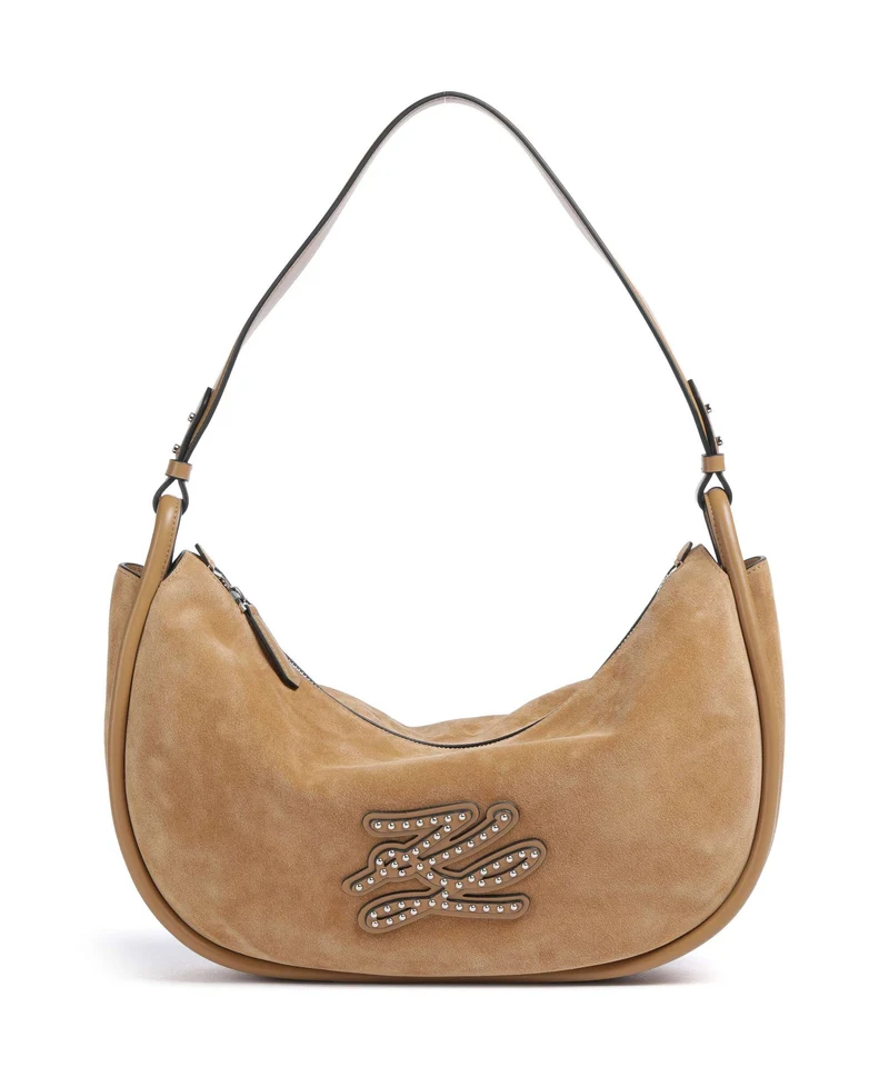 Karl Lagerfeld K/Autograph Patch Sac porté épaule caramel