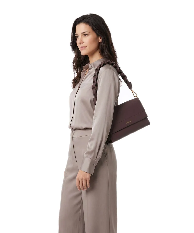Coccinelle Boheme Grana Double Sac porté épaule berry/winter rose