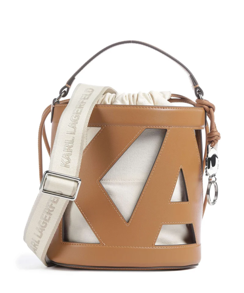 Karl Lagerfeld Ikon Monogram Sac seau diagonal cream monogram