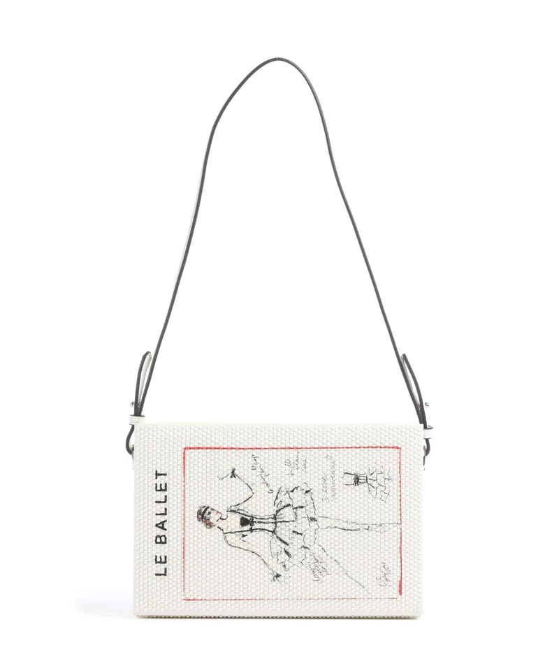Karl Lagerfeld K/Soiree Book Sac porté épaule off white embellishment